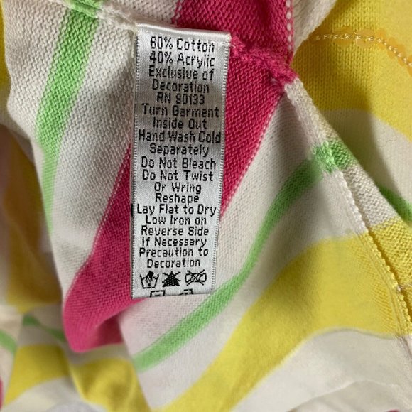 Quacker Factory Women's Multicolor Stripe Cotton Cardigan Sweater Size 2X 8747 - Picture 7 of 10
